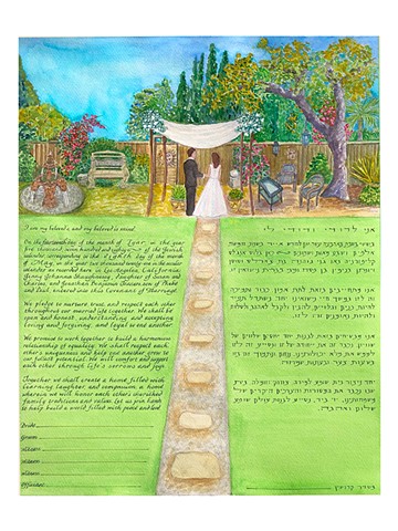 BACKYARD WEDDING  CUSTOM KETUBAH