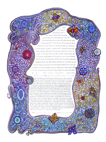 Hamsa Gaudi Custom Ketubah