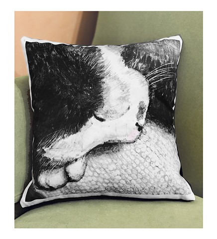 Sleeping Cat Pillow