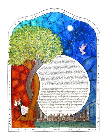 NYC Stained Glass Custom Ketubah