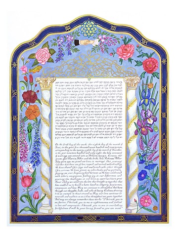 Cards and Bass Custom Ketubah