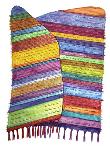 2 Sided Golds Tallit Custom Ketubah