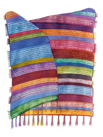 Tallit Weaving 2 Sides Custom Ketubah