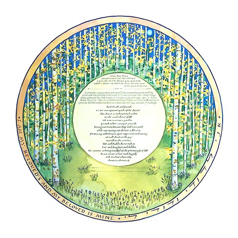 Aspen Circle Custom Ketubah