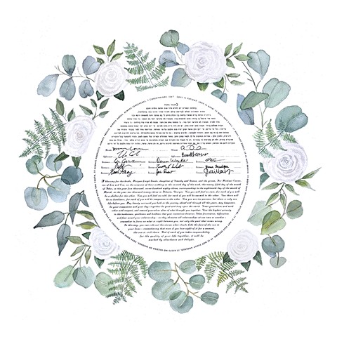 Eucalyptus Rose Custom Ketubah
