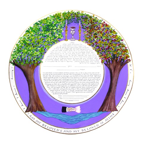 Shabbat Circle Custom Ketubah