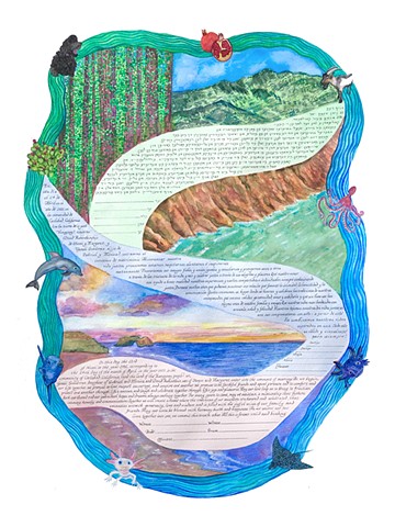 AXILOTLE CUSTOM KETUBAH