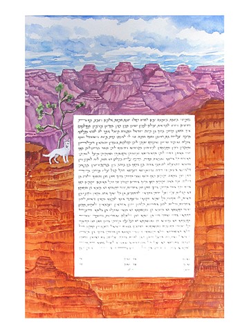 CANYON DOG  CUSTOM KETUBAH