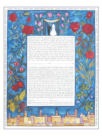Tea Roses  Custom Ketubah