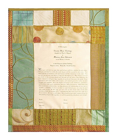 Pieced Fabric Custom Ketubah