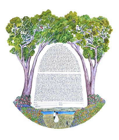 Eucalyptus Trees Custom Ketubah