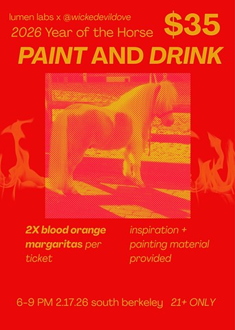 Year of the Horse: February PAINT N DRINK