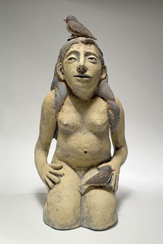 Yellow girl with Songbird
