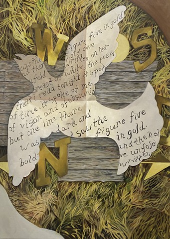 And then the holy dove unfold...