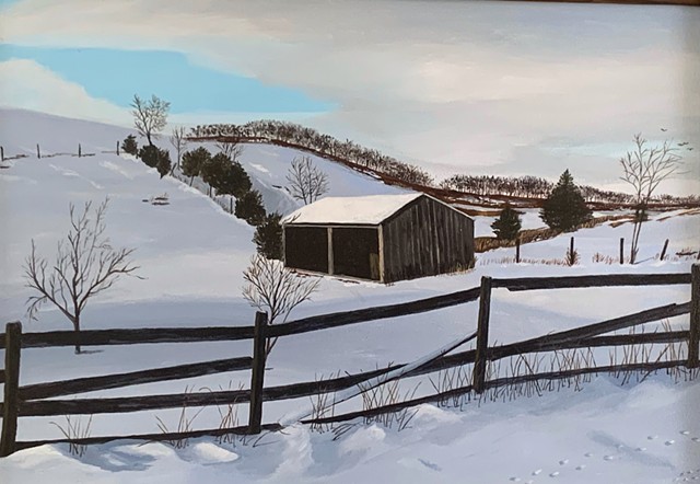 A Barnyard in Winter