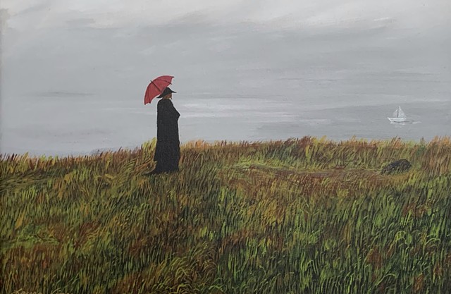 The Lady With a Red Umbrella