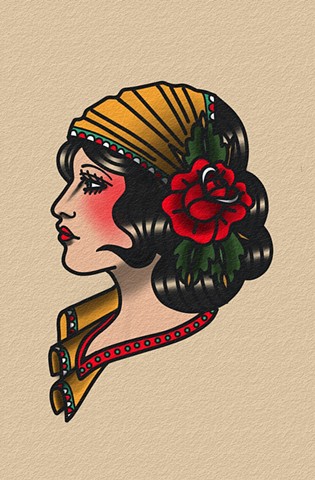 Traditional Tattoo Lady