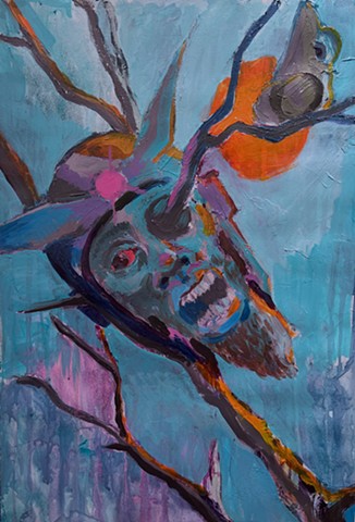 "Portrait of the Immortal Riakman ~ stuck in the Adjudicator's tree"