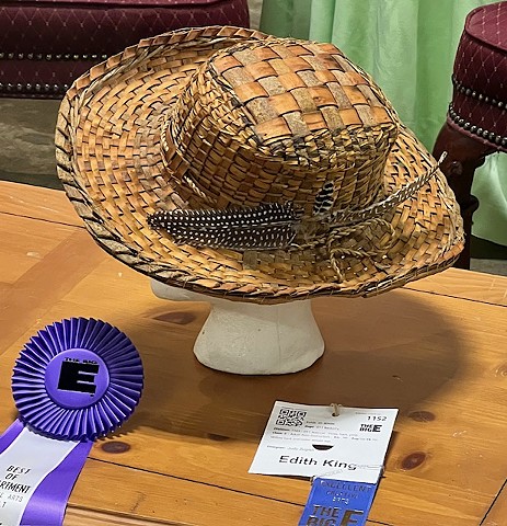 Cedar bark wide brimmed hat