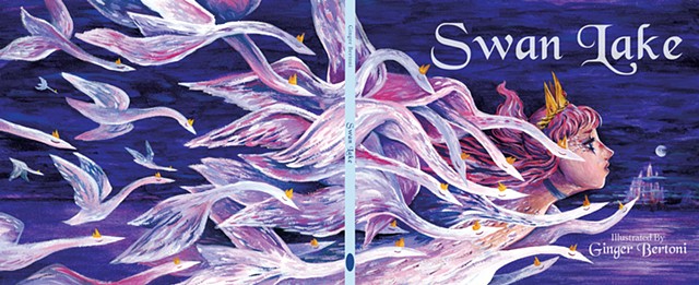 Swan Lake (illustrated book cover design)