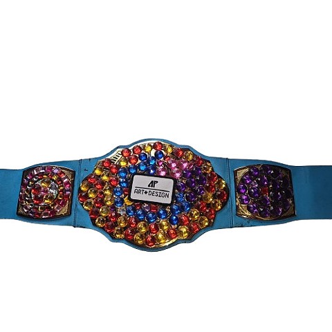 The Jewel Champinship title belt (front and side plates of belt)
