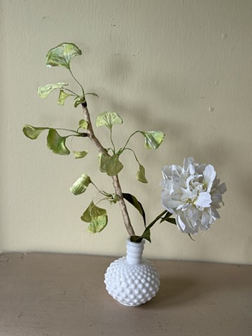 Bomb Peony and Gingko Branch