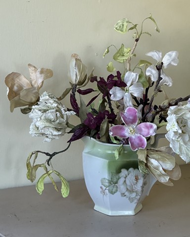 Spring 2025 installation, silk and paper