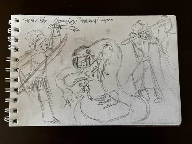 Legged Serpent 1 and Two Character Concept