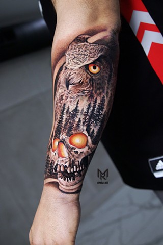 Skull and Owl
