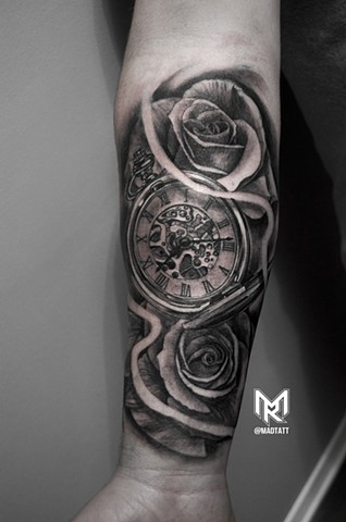 Pocket Watch and Roses