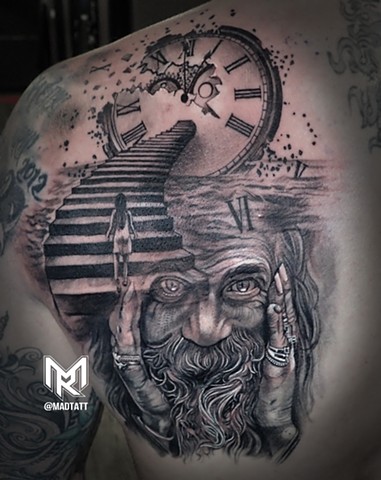 Father Time in Progress  Tattoo Designs Tattoo Pictures