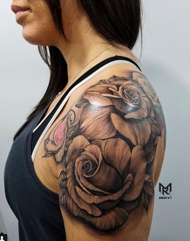 Roses on Shoulder 