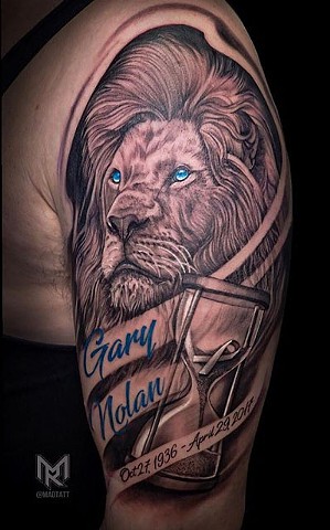 Lion Memorial Tattoo