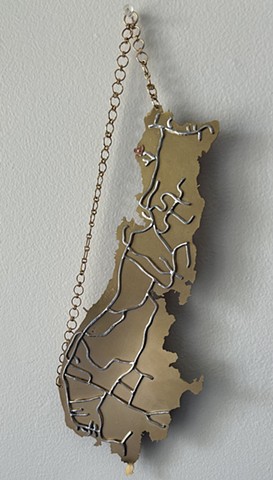 Long Island ME Brass Wall Hang