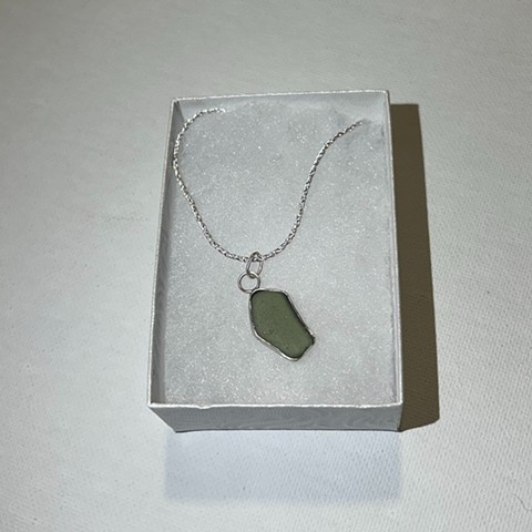 Silver Sea-Glass Necklace 