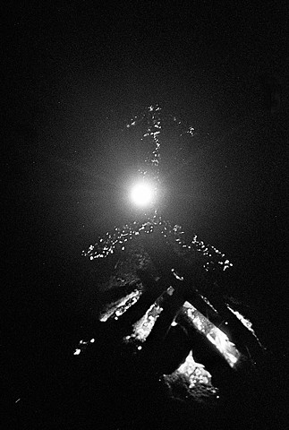 Guarani ceremony and full moon