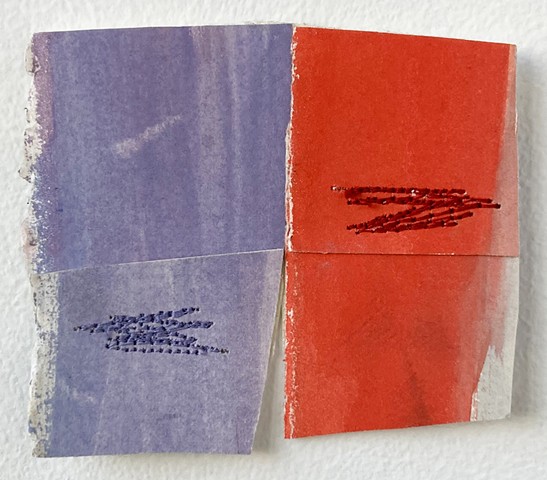 untitled, lavender/red