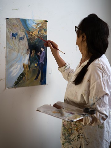Painting «Les observateurs»