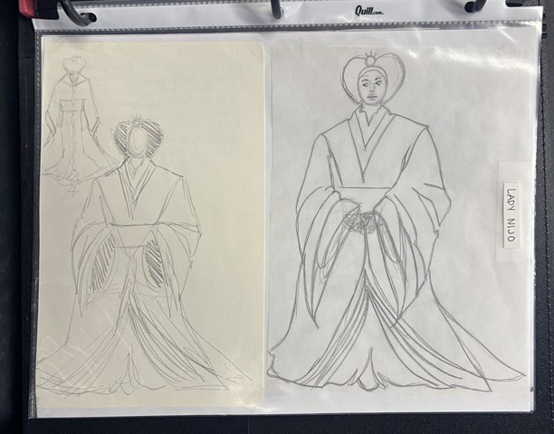 Lady Nijo Preliminary Sketch