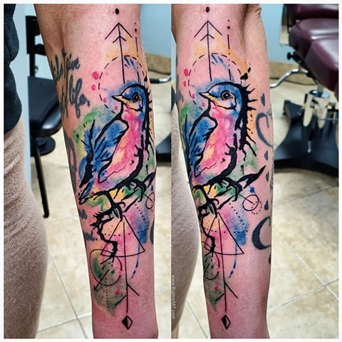watercolor bird