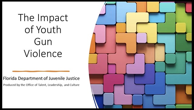"Impact of Youth Gun Violence" course presentation