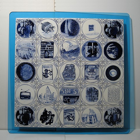 Twentieth Century Delft Tiles: Modern Mechanics 1 