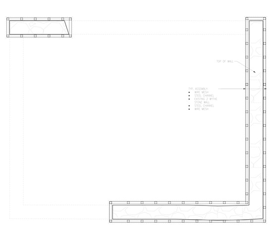 Proposed plans of mill ruin "skin"