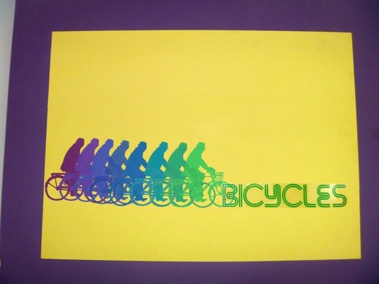 papa Aaron on his bicycle