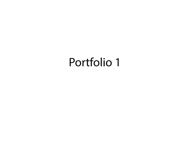 Portfolio 1