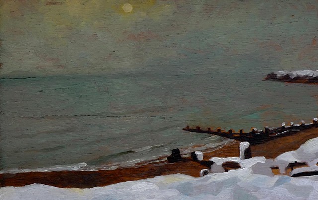 Snow on Southwick Beach