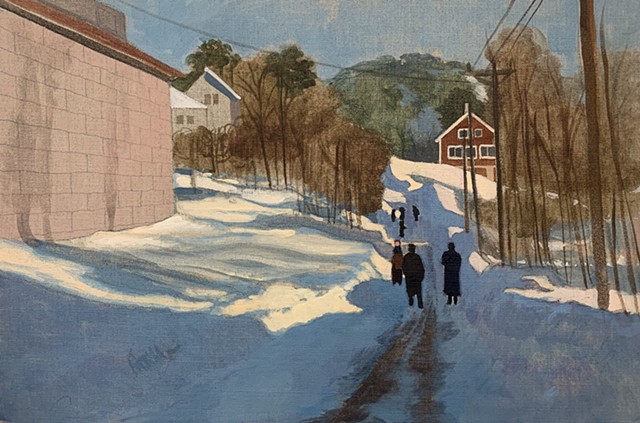 Snow Scene paintings
