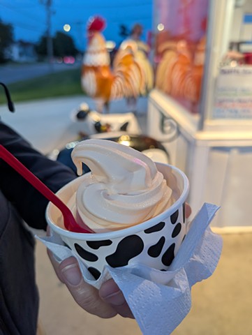 Peach Yogurt from the Dari Barn in Grinnell Iowa