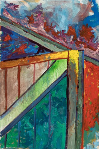 Holocaust museum 2001 oil on canvas 42in x 24in 