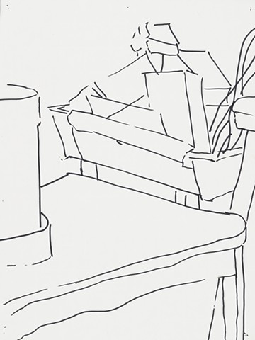  Apartment Study 2000 sharpie on paper 14in x 10.5in